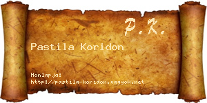 Pastila Koridon névjegykártya